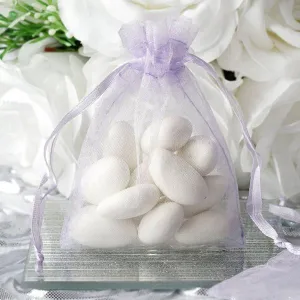 3"x4" Lavender Organza Jewellery Wedding Birthday Party Favor Gift Drawstring Pouches Bags - 10/pk