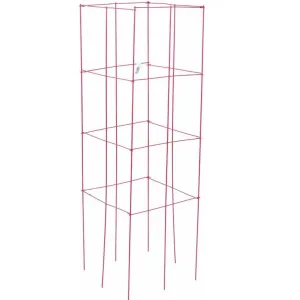4-Panel Heavy Duty Tomato Tower Cage, Red