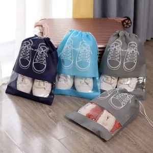5pcs Shoe Storage Bag Thickened Non Woven Fabric Large Capacity Travel Waterproof Moistureproof