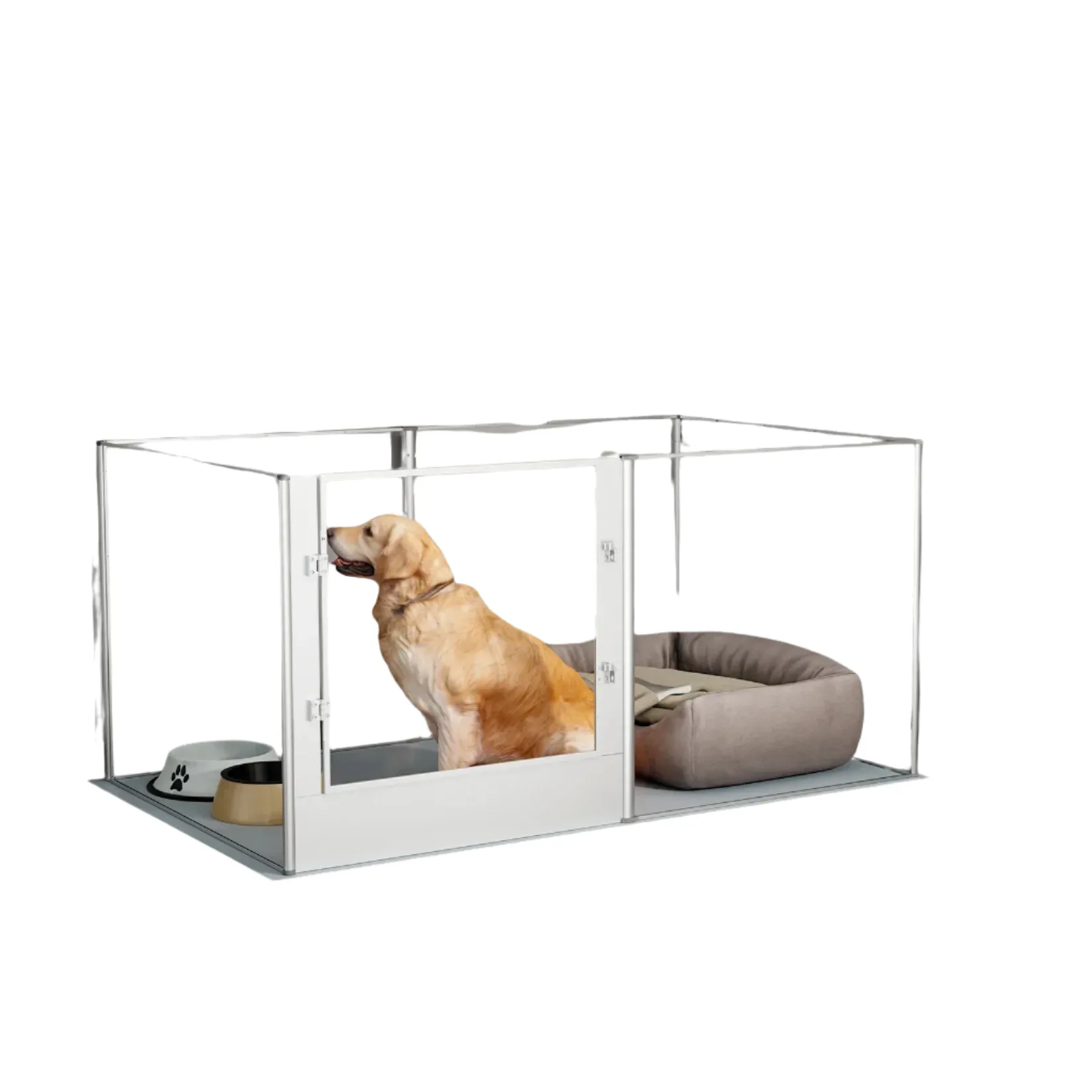 6-Panel Acrylic Dog Playpen with Waterproof Mat