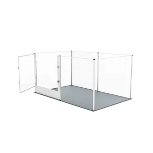 6-Panel Acrylic Dog Playpen with Waterproof Mat