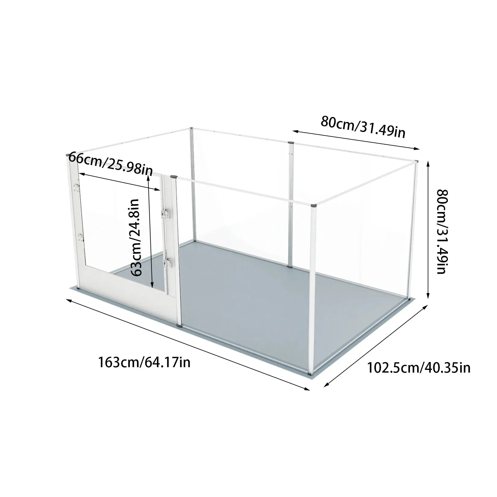 6-Panel Acrylic Dog Playpen with Waterproof Mat