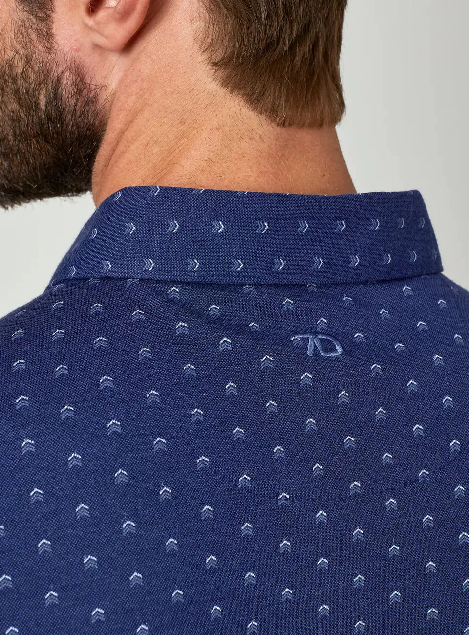 7 Diamonds Relay Pima Polo In Navy