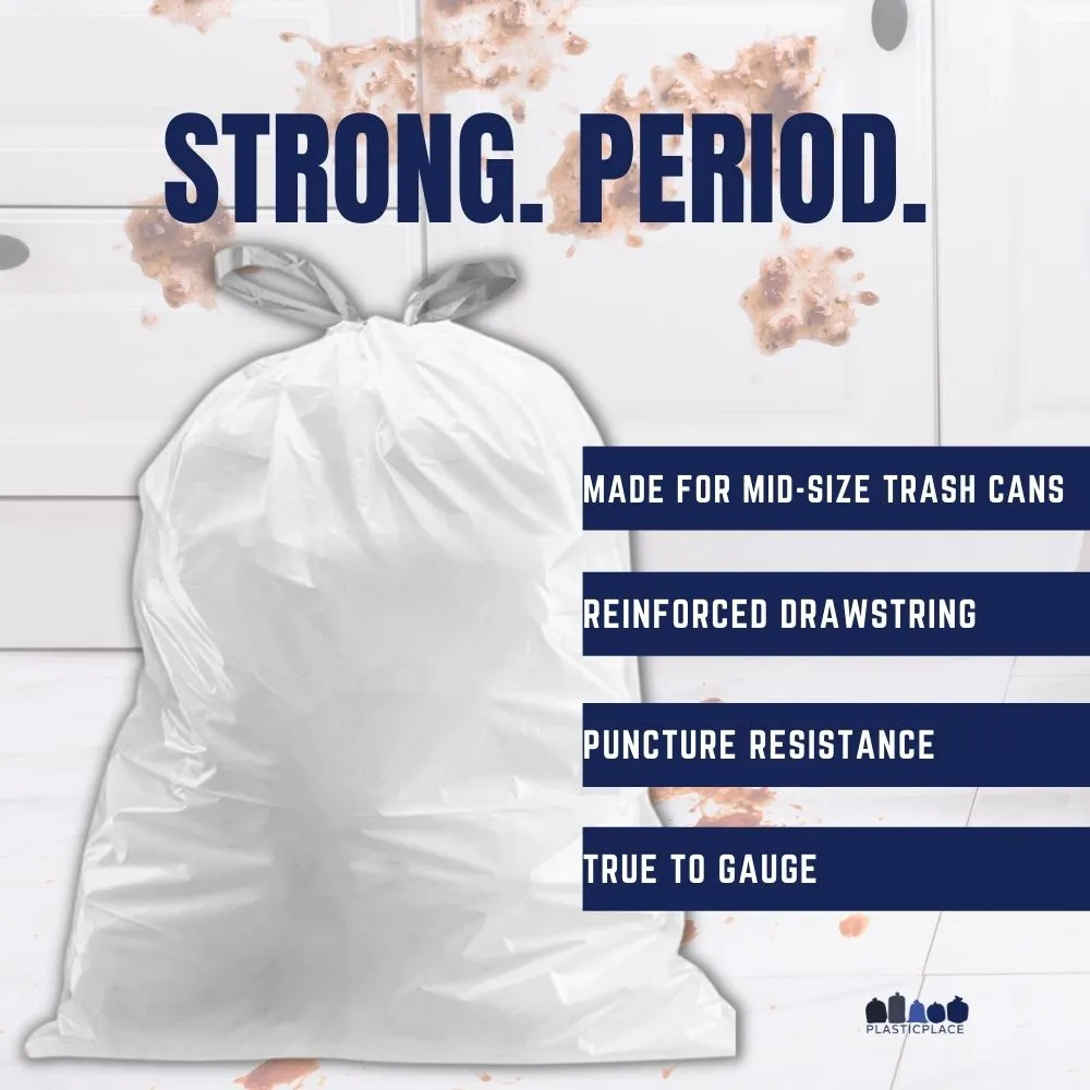 8 Gallon Drawstring Bags - 0.7 Mil - 200/Case