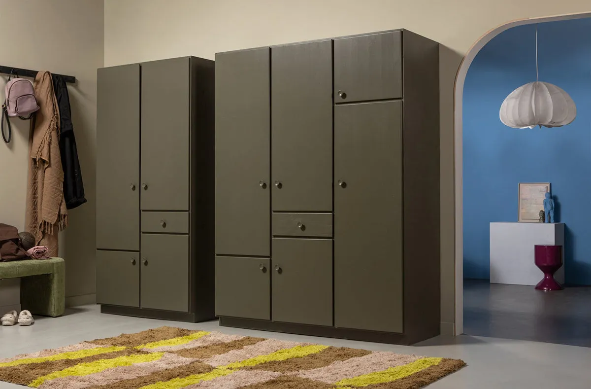 Alfie Forest Pine Wood 2 Doors Wardrobe