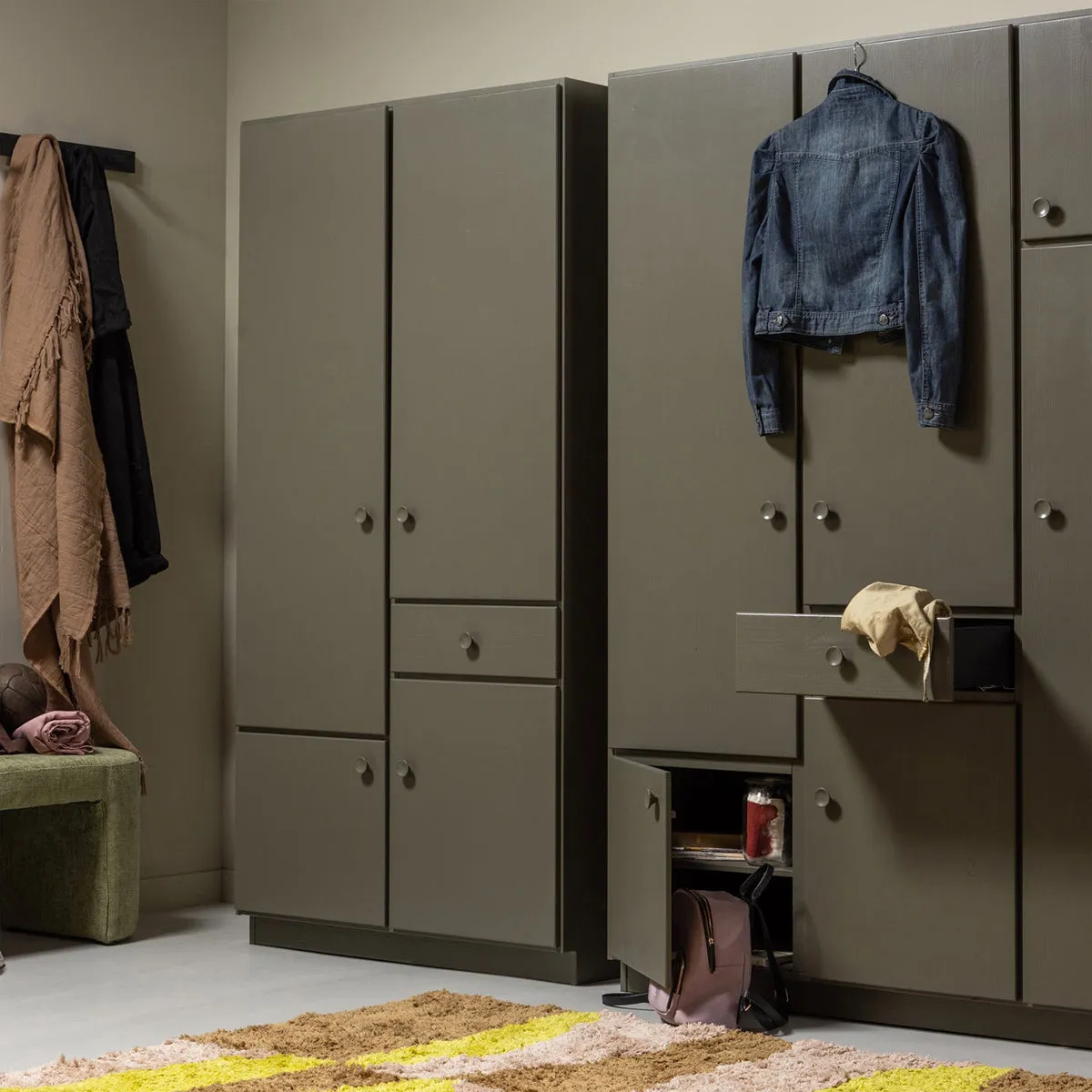 Alfie Forest Pine Wood 2 Doors Wardrobe