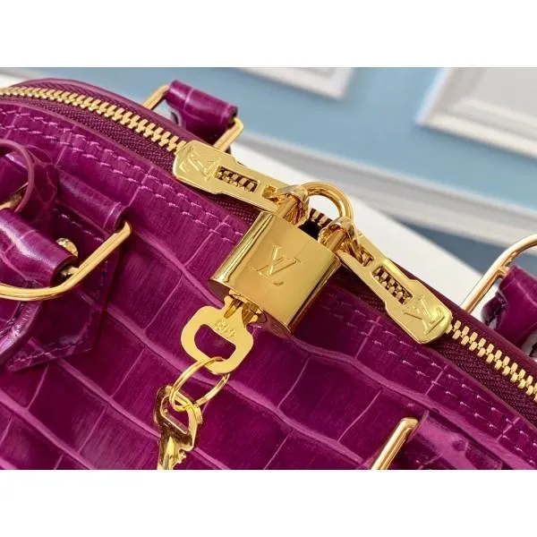 Alma Bb Top Handle Bag In Crocodile Leather N94270 Purple 2019 Collection