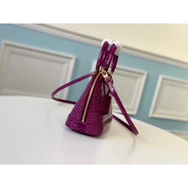 Alma Bb Top Handle Bag In Crocodile Leather N94270 Purple 2019 Collection
