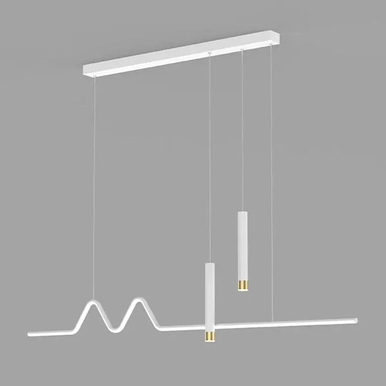 Aminta - Long Modern Thin Multi Head Hanging LED Ceiling Light Chandelier