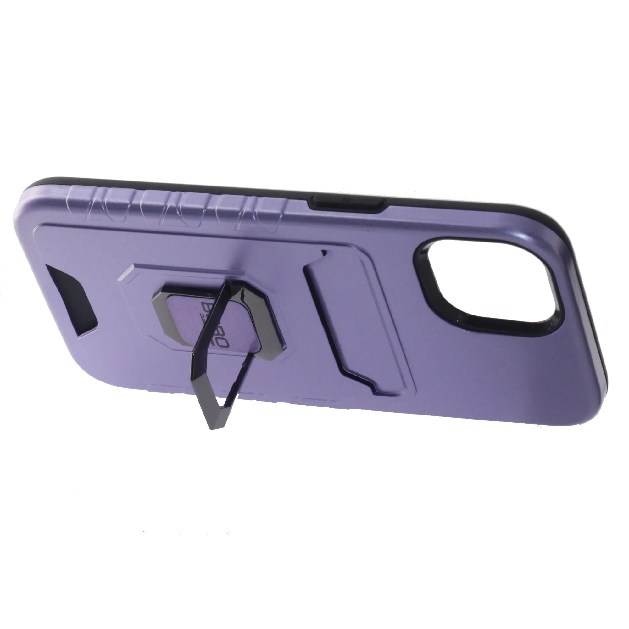 Apple iPhone 11 Case (BORO) Magnetic Ring Armor Case with Card Holder, Color Purple