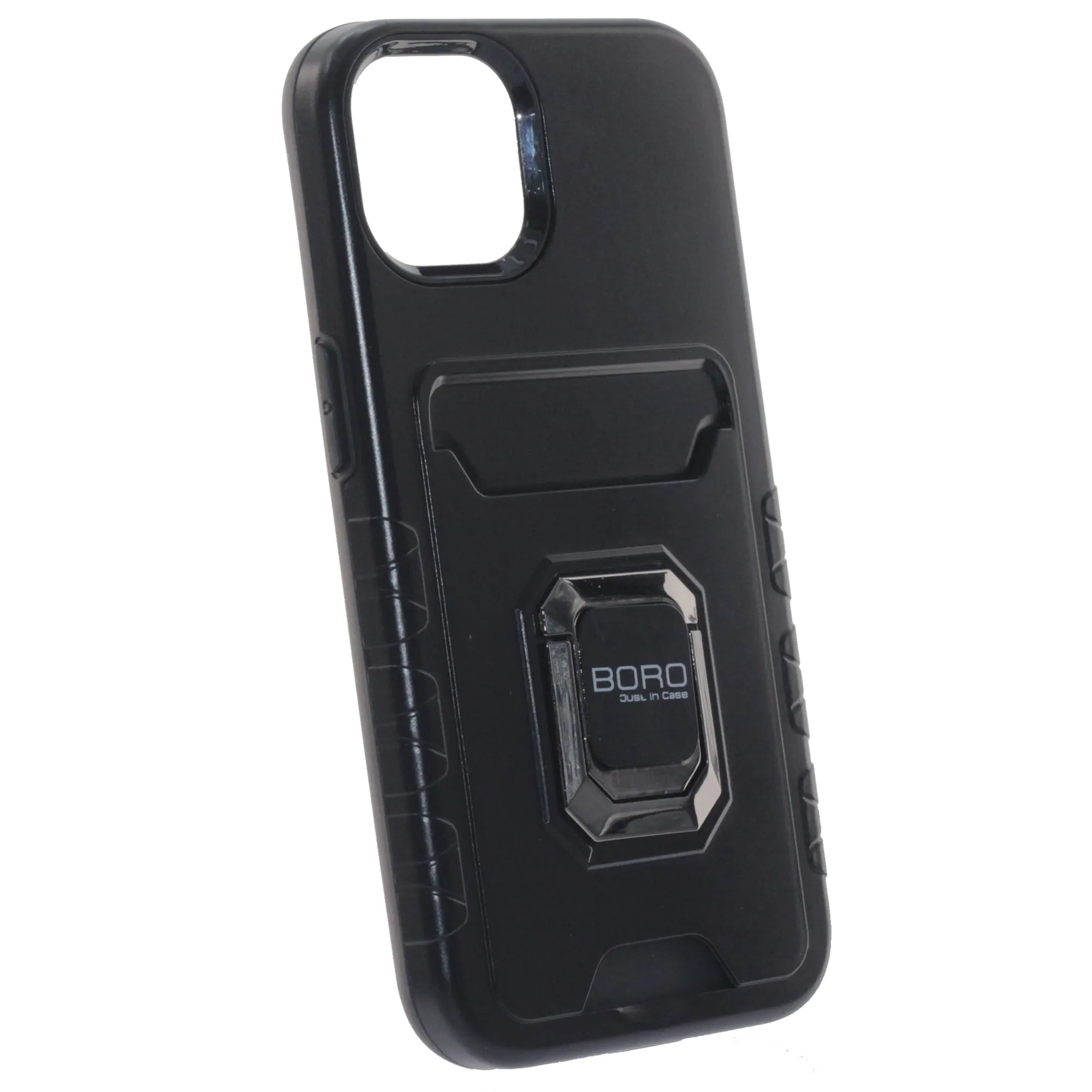 Apple iPhone 11 Pro Max Case, (BORO) Magnetic Ring Armor Case with Card Holder, Color Black