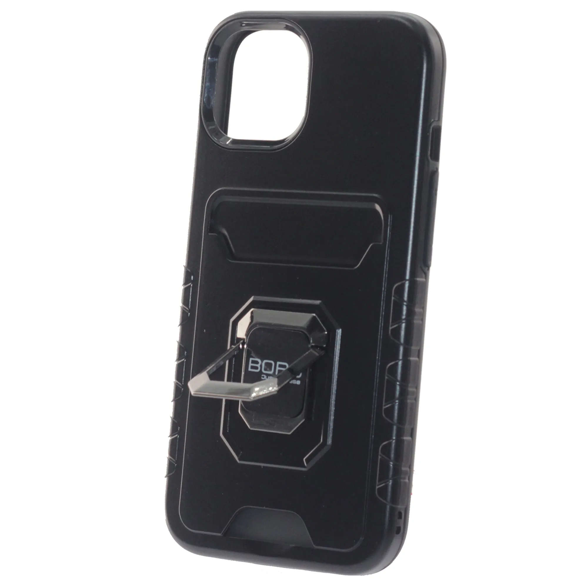Apple iPhone 11 Pro Max Case, (BORO) Magnetic Ring Armor Case with Card Holder, Color Black