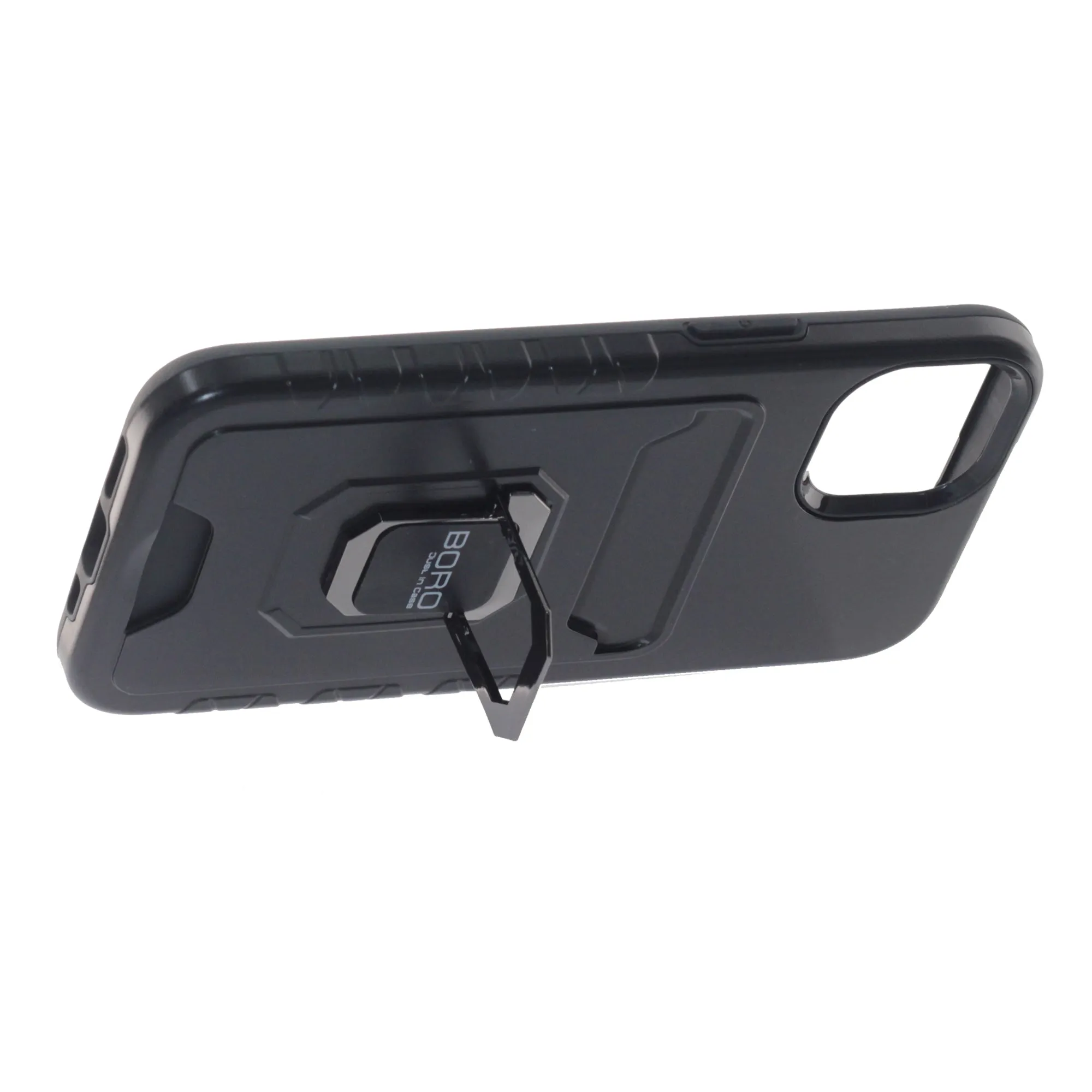 Apple iPhone 11 Pro Max Case, (BORO) Magnetic Ring Armor Case with Card Holder, Color Black