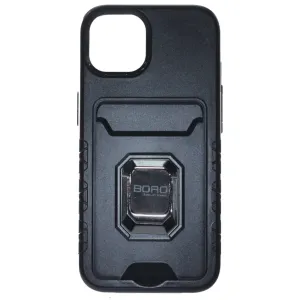 Apple iPhone 11 Pro Max Case, (BORO) Magnetic Ring Armor Case with Card Holder, Color Black