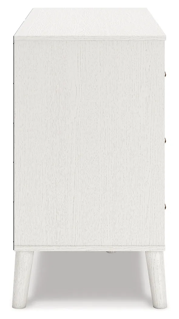 Aprilyn Queen Bookcase Headboard with Dresser in White