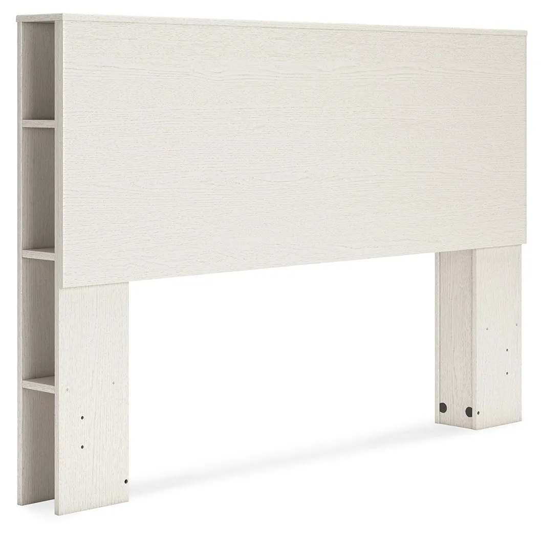 Aprilyn Queen Bookcase Headboard with Dresser in White