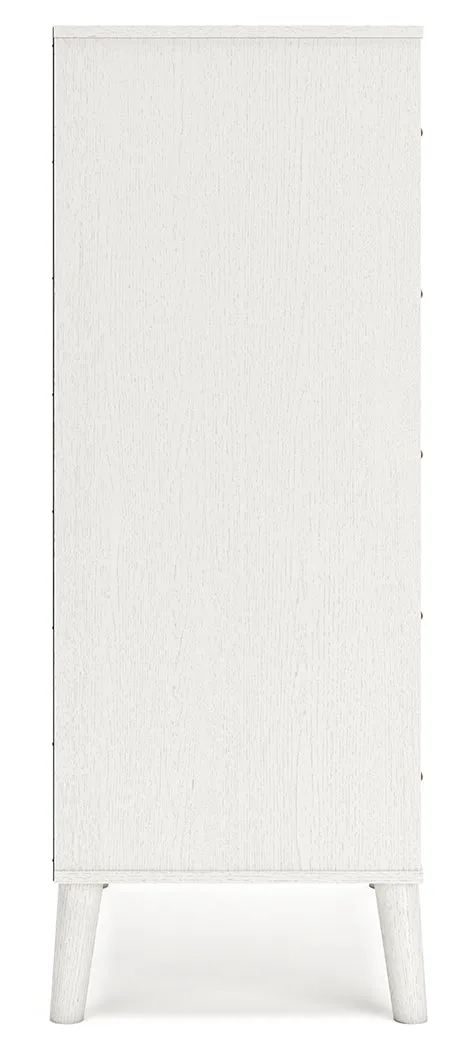 Aprilyn Twin Panel Headboard with Dresser, Chest and Nightstand in White