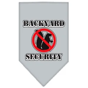 Backyard Security Screen Print Bandana Grey Small