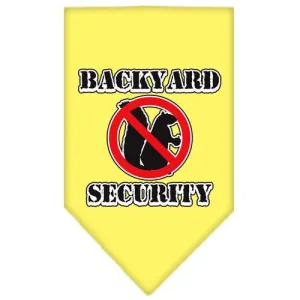 Backyard Security Screen Print Bandana Yellow Small