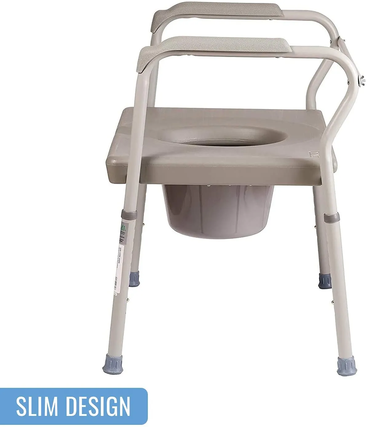 Bedside Commode Chair Portable Toilet Adjustable from 16.5-23.5 Inches I Meubon