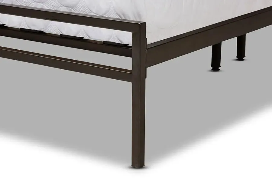 Bethany Black Finished Metal Platform Bed (Queen)