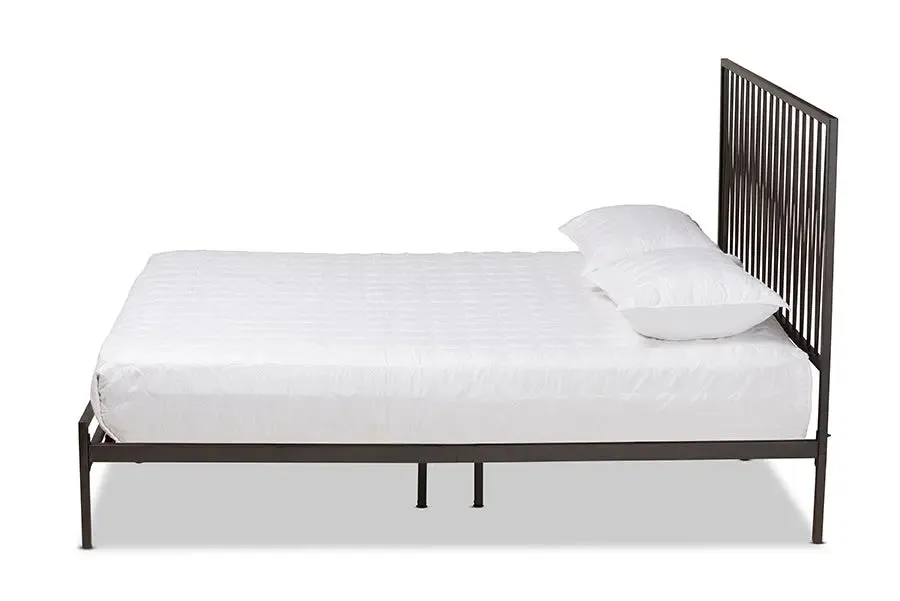 Bethany Black Finished Metal Platform Bed (Queen)