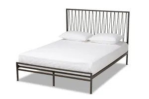 Bethany Black Finished Metal Platform Bed (Queen)