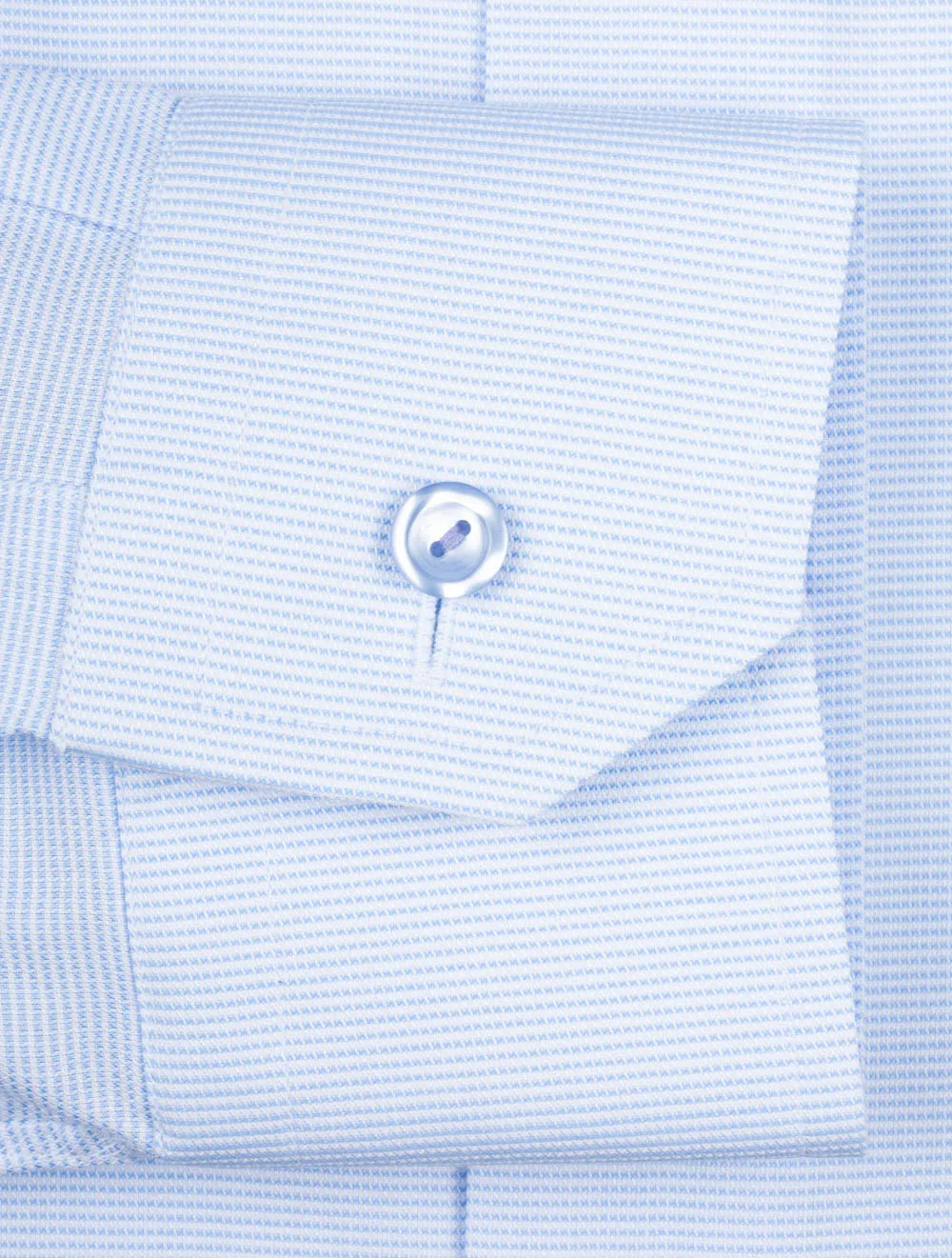 Blue Semi-Twill Contrast Button Slim Fit Shirt