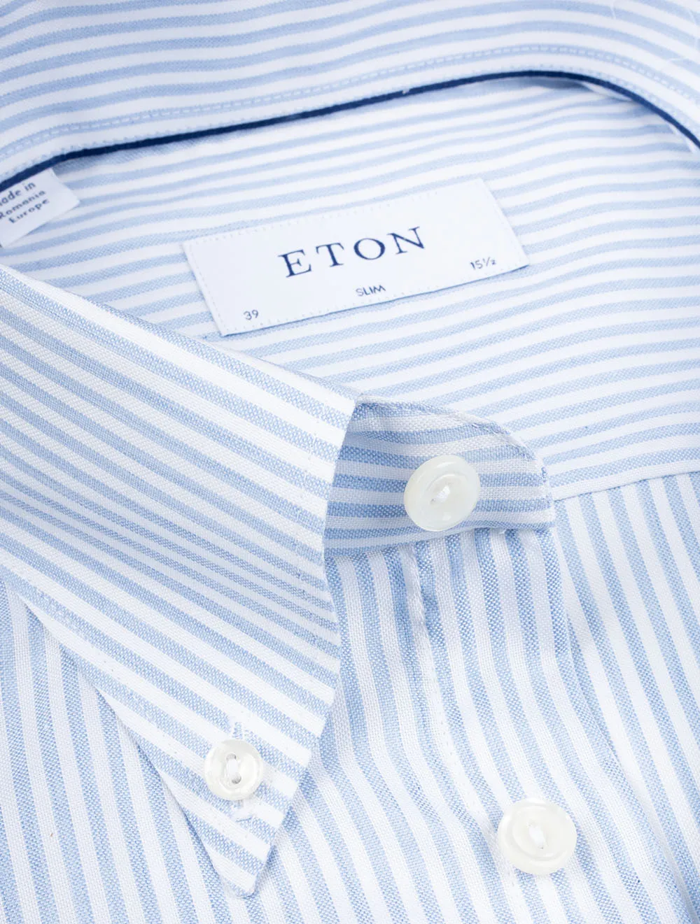 Blue Stripe Buttondown Slim Fit Shirt