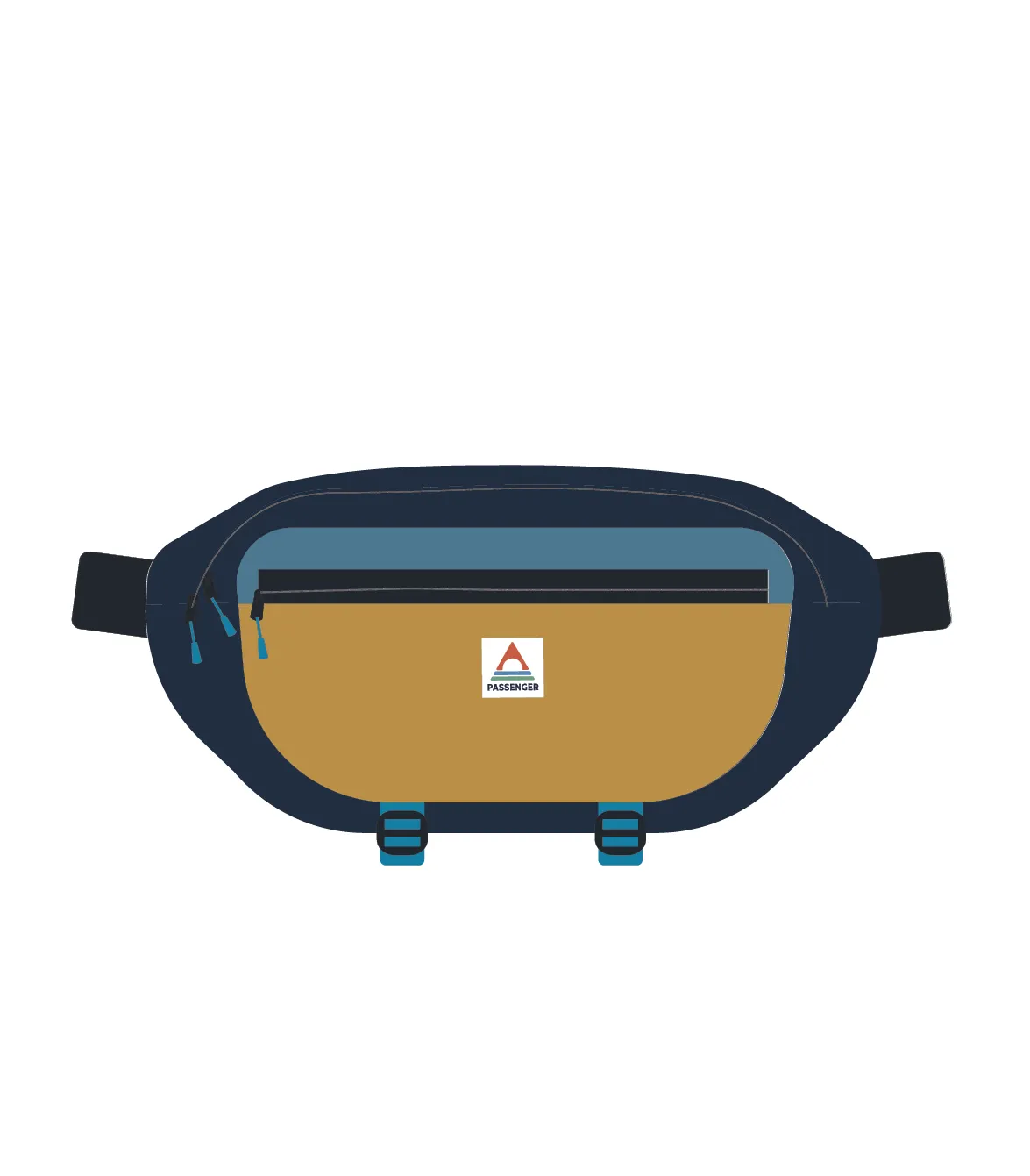 Boondocker Recycled Hip Pack - Honey/Dark Denim/Rich Navy
