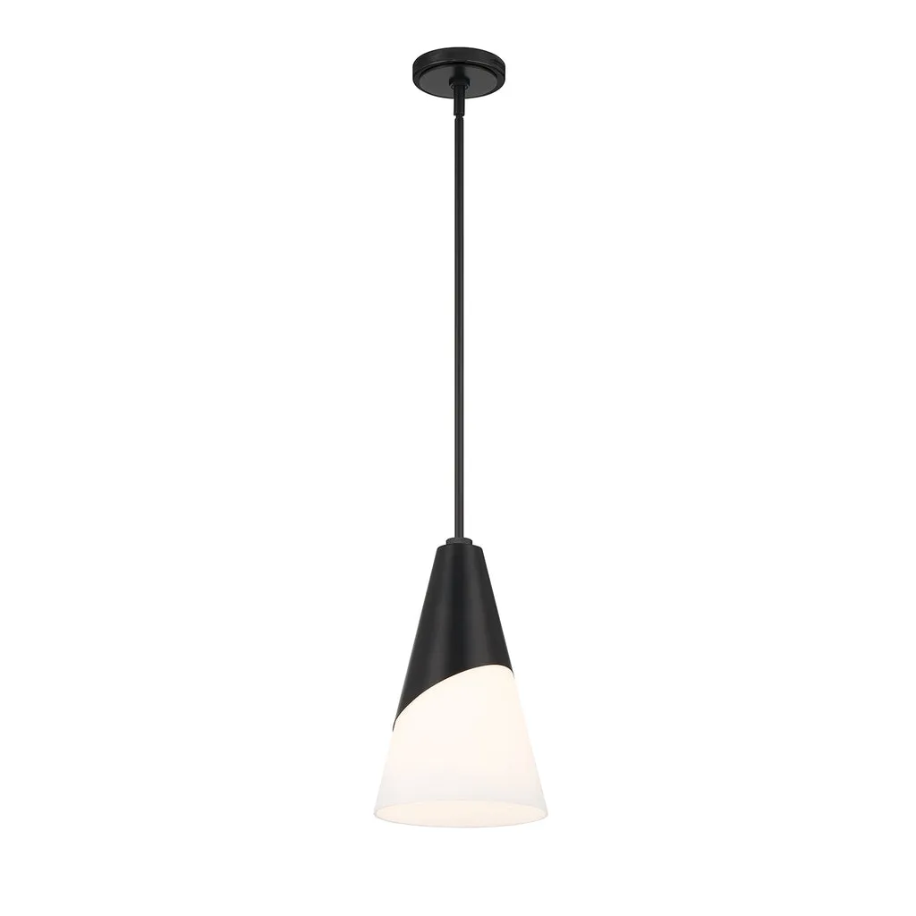 Brian Patrick Flynn Tori 1 Light Matte Black Pendant