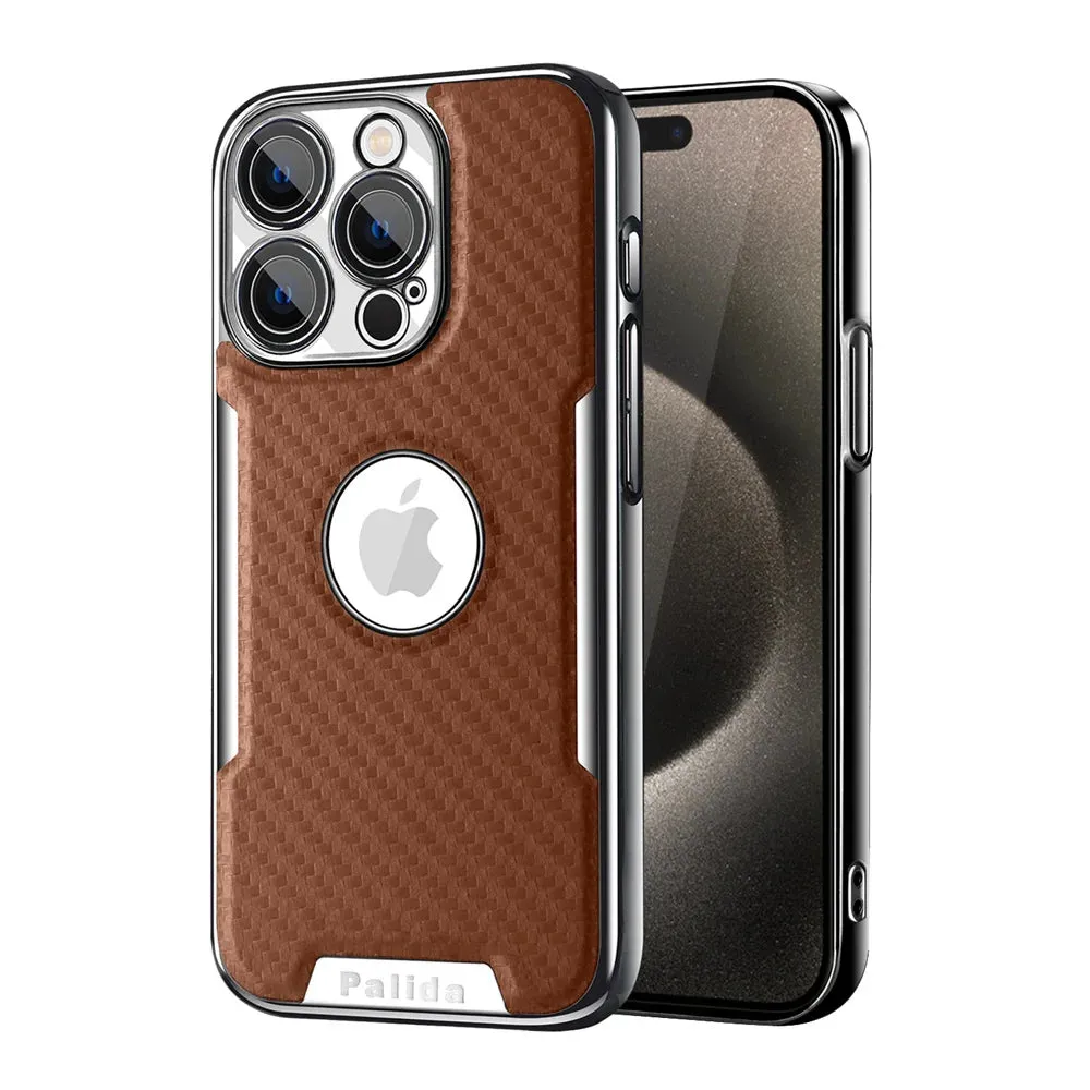 Business Plating Carbon Fiber Case for iPhone
