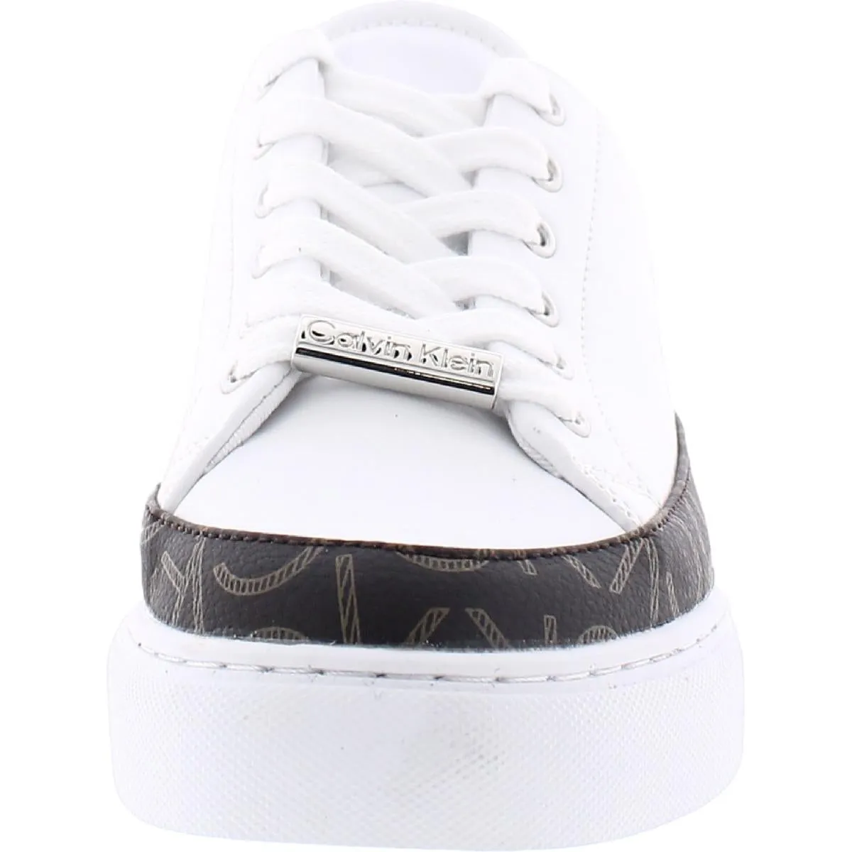 Calvin Klein Womens Ava  Faux Leather Performance Athletic and Training Shoes