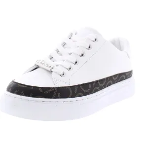 Calvin Klein Womens Ava  Faux Leather Performance Athletic and Training Shoes