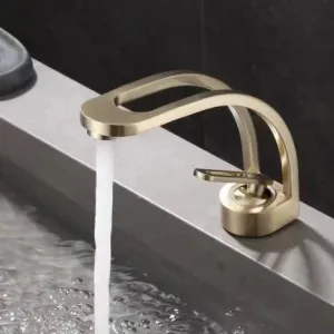 Daja - Modern Thin Curved Single Lever Mixer Basin Tap