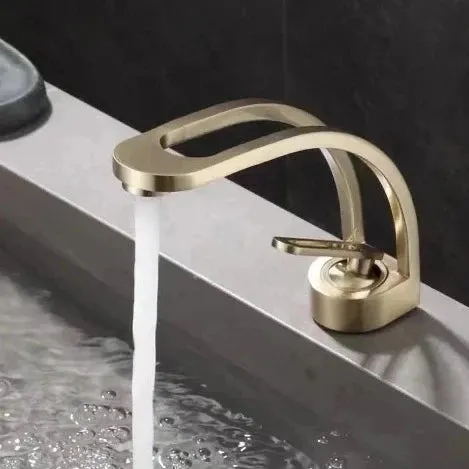 Daja - Modern Thin Curved Single Lever Mixer Basin Tap
