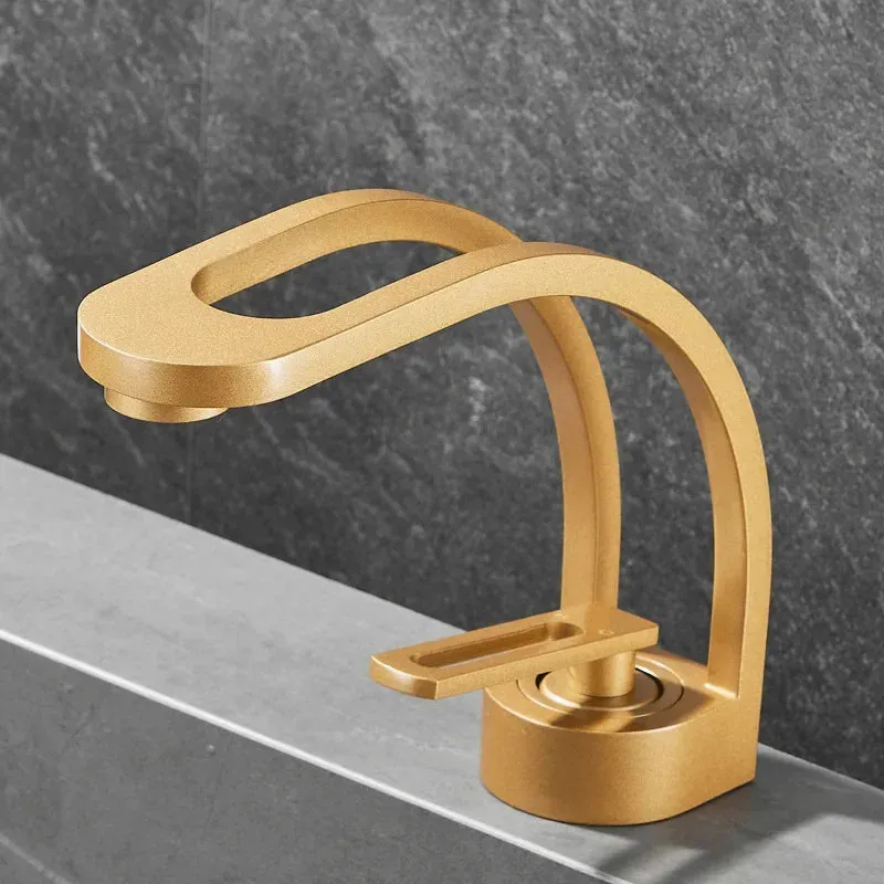 Daja - Modern Thin Curved Single Lever Mixer Basin Tap