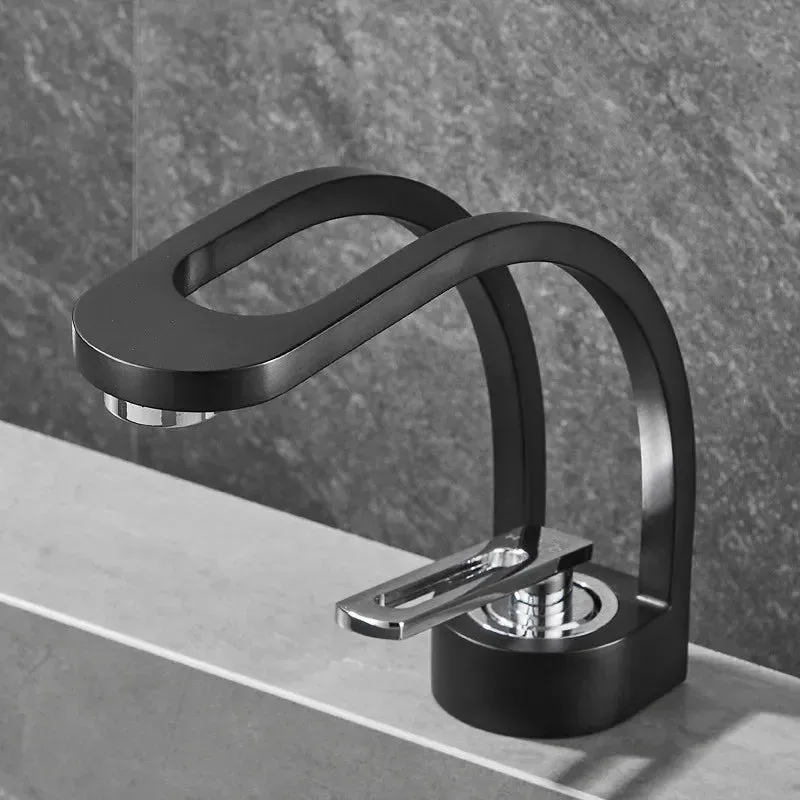Daja - Modern Thin Curved Single Lever Mixer Basin Tap