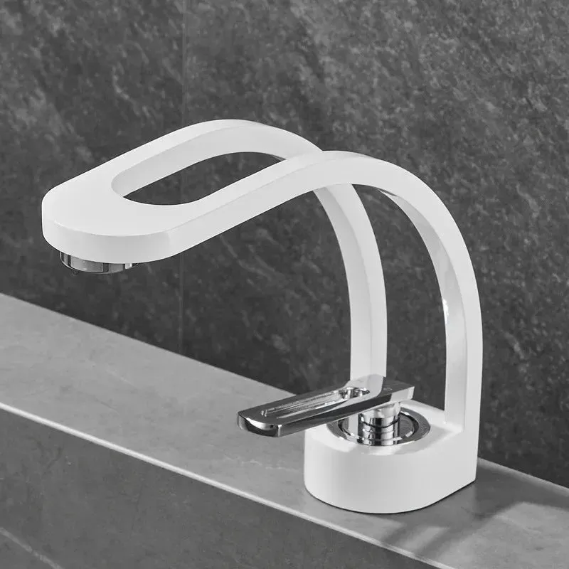 Daja - Modern Thin Curved Single Lever Mixer Basin Tap