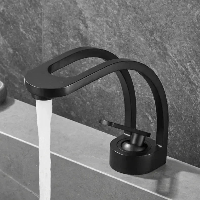 Daja - Modern Thin Curved Single Lever Mixer Basin Tap