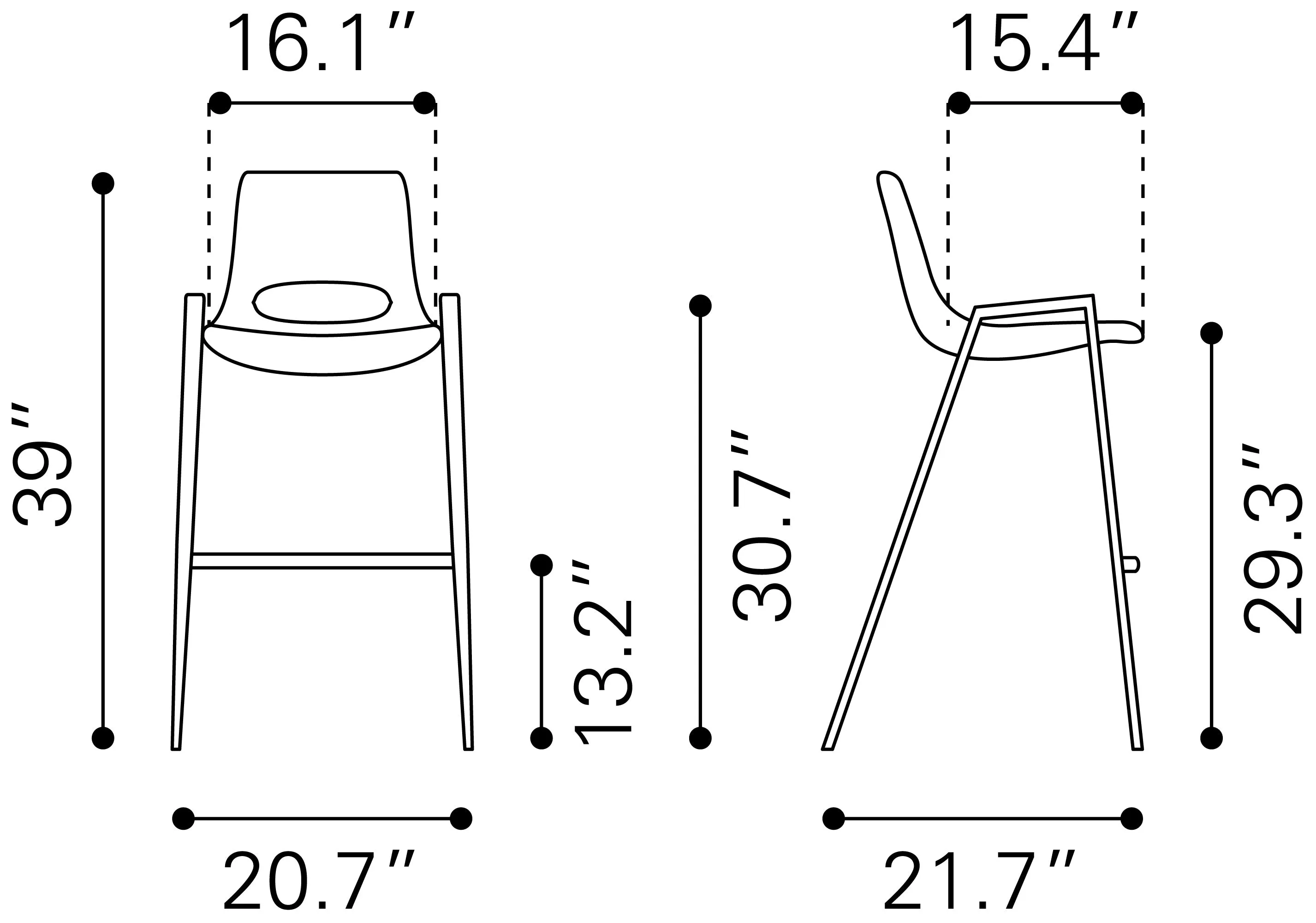 Desi Barstool (Set of 2) Blue