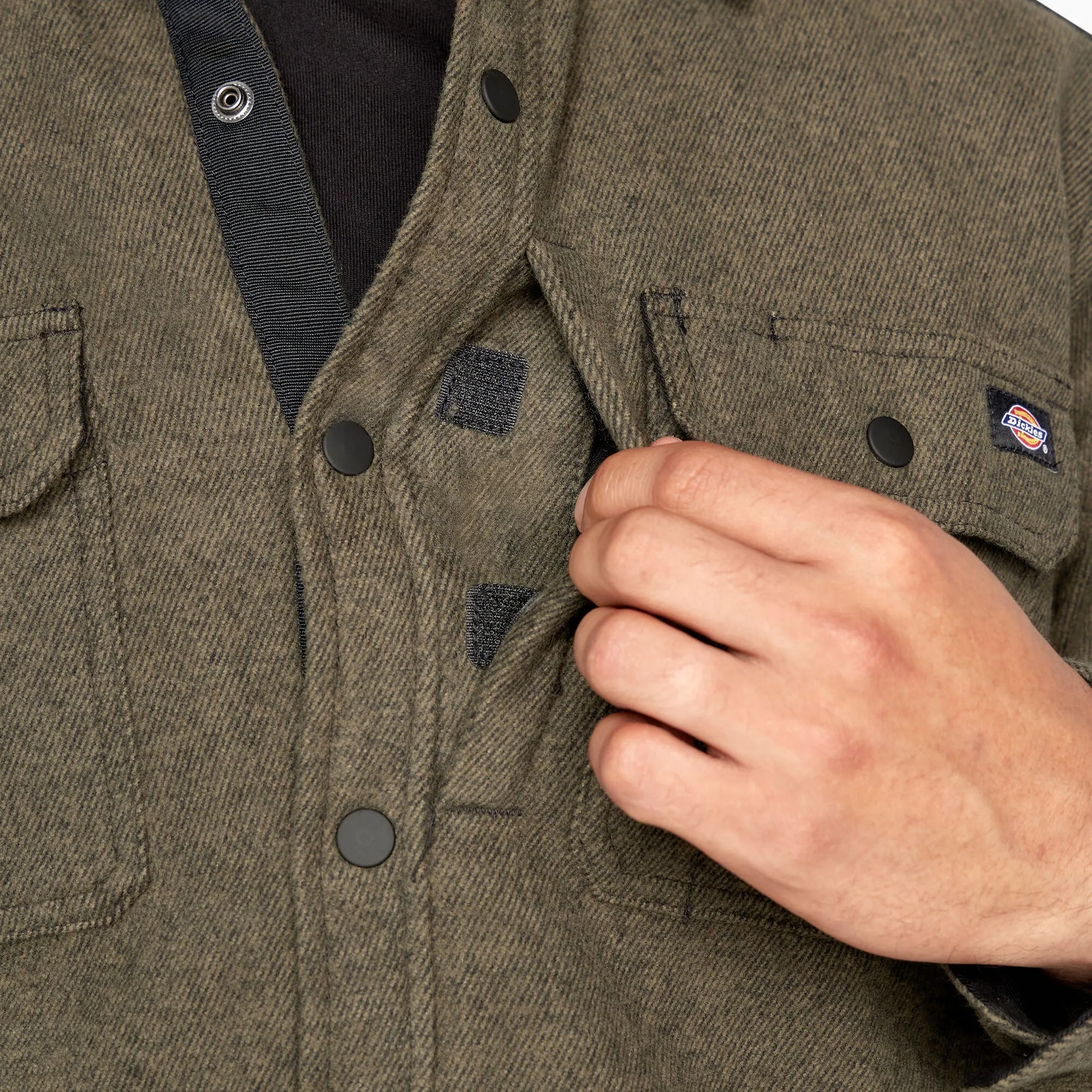 Dickies Men's Performance Snap-Front Long Sleeve Flannel Work Shirt