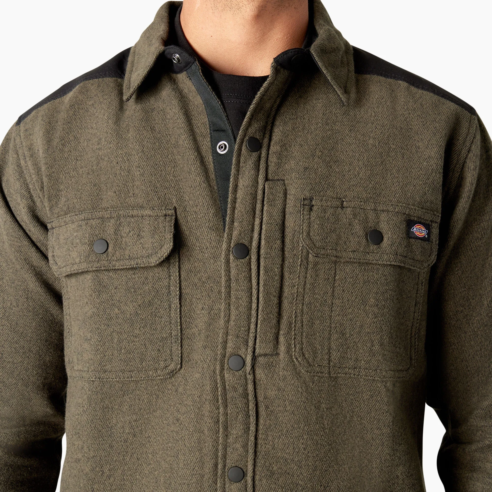 Dickies Men's Performance Snap-Front Long Sleeve Flannel Work Shirt