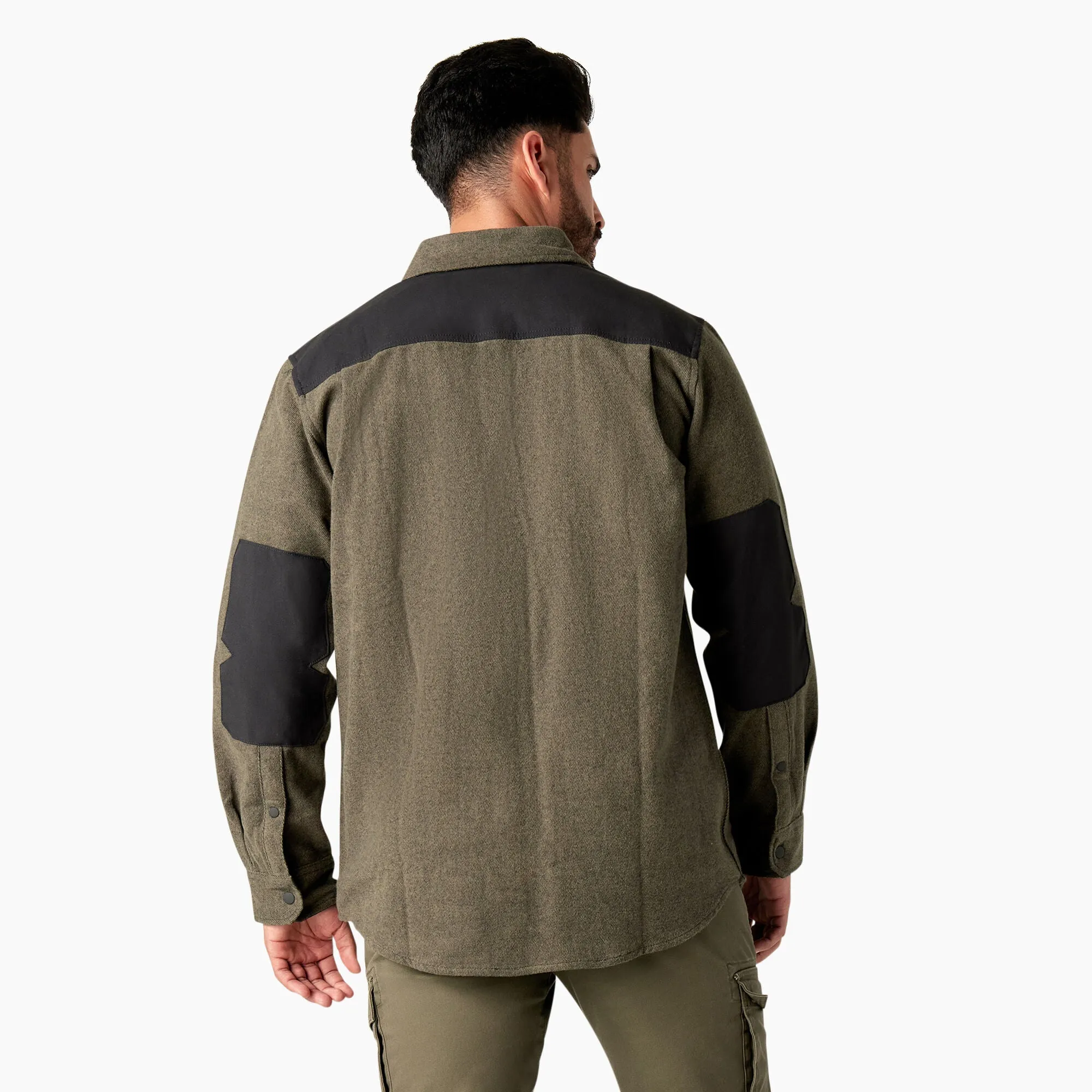 Dickies Men's Performance Snap-Front Long Sleeve Flannel Work Shirt