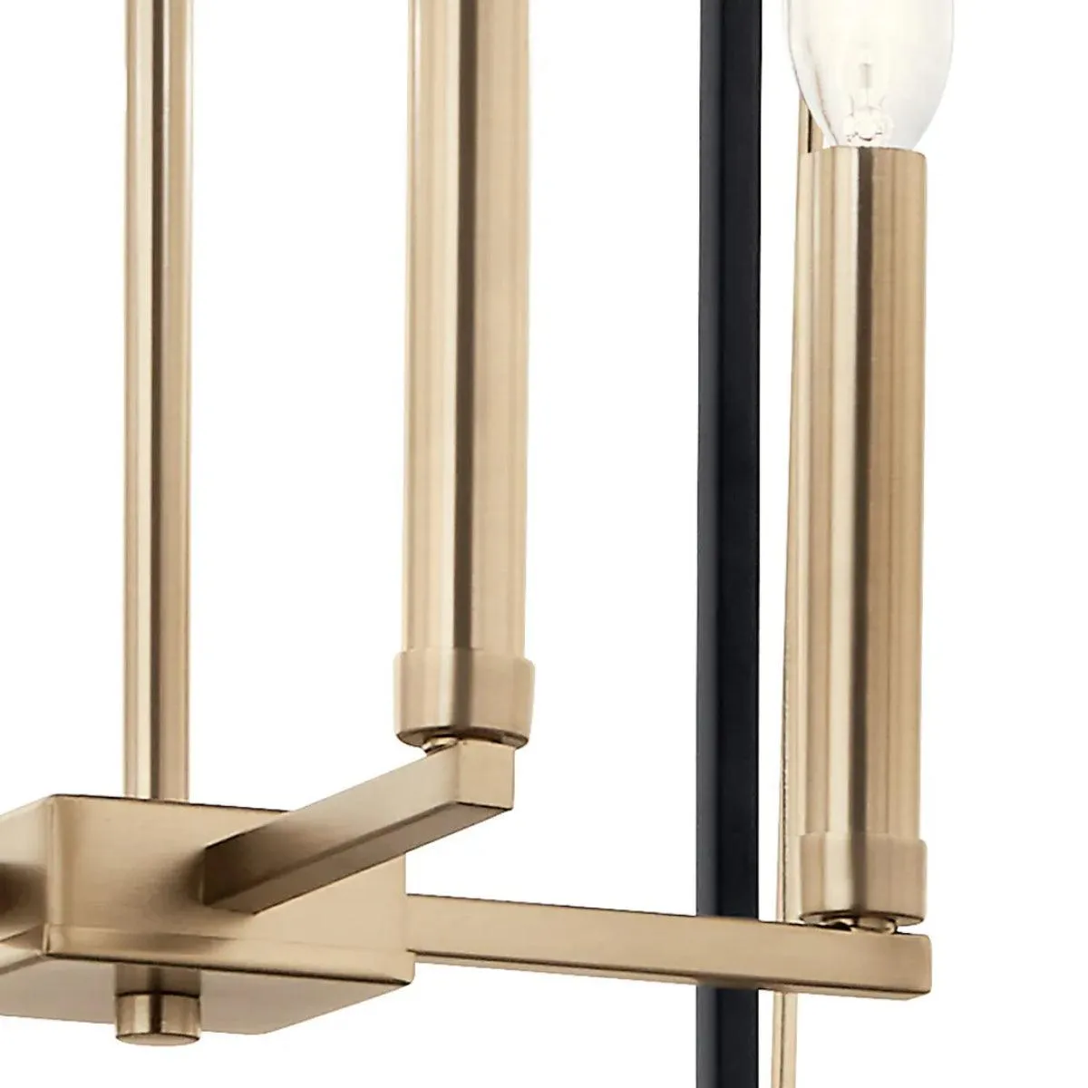 Eisley 30" 4-Light Pendant Light, Black and Champagne Bronze Finish