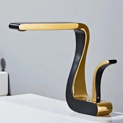 Eleazar - Modern Curved Single Lever Basin Mixer Tap