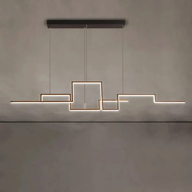 Elysia - Long Thin Modern Hanging LED Chandelier