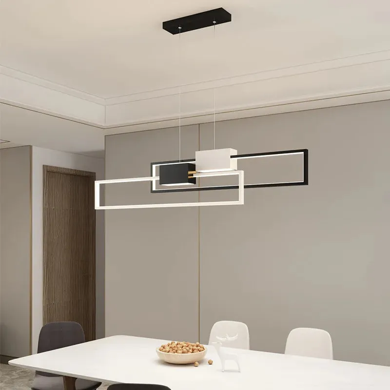 Elysia - Long Thin Modern Hanging LED Chandelier