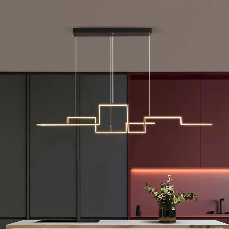 Elysia - Long Thin Modern Hanging LED Chandelier