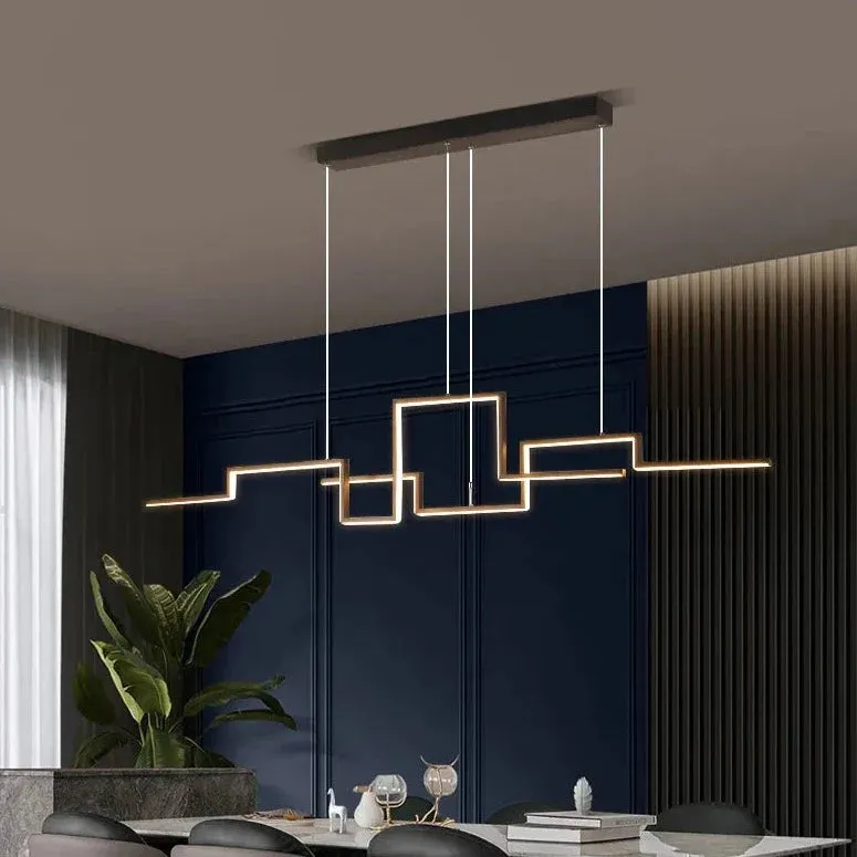 Elysia - Long Thin Modern Hanging LED Chandelier